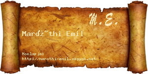 Maróthi Emil névjegykártya